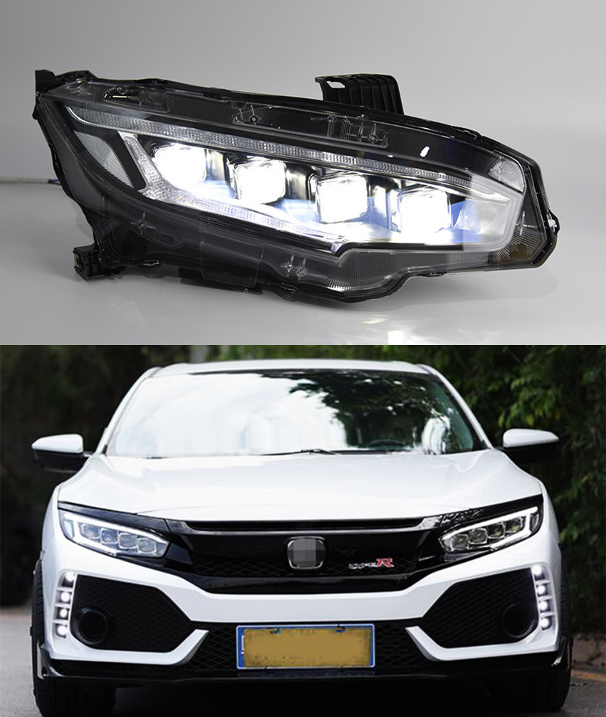 LED Head Lamp for Honda Civic Daytime Running Light 2016-2021 X G10 Turn Signal Headlight Projetor Lens Car Dual Beams