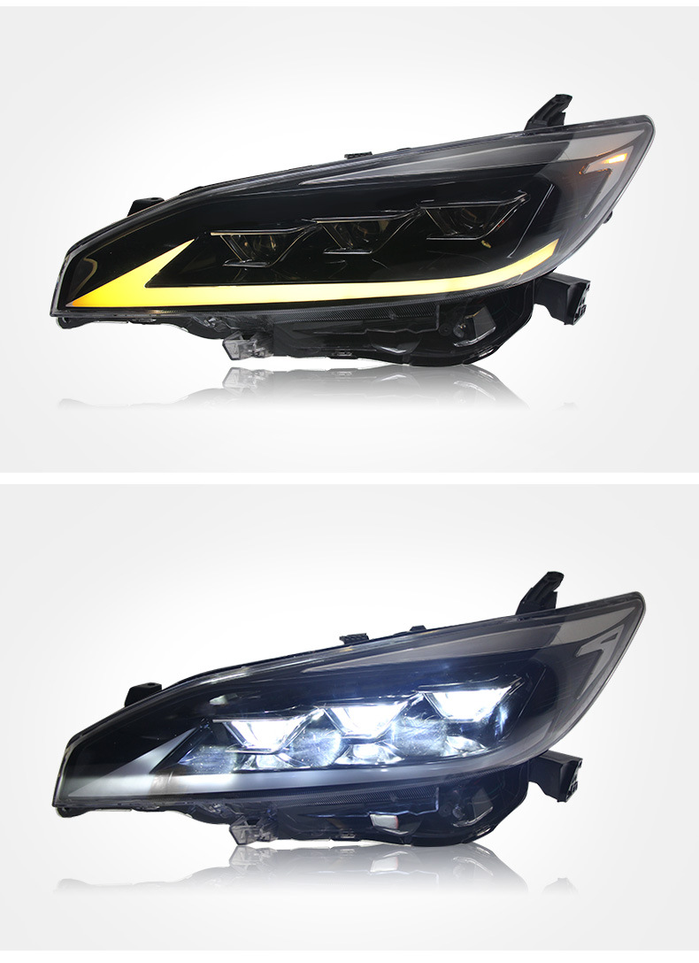 Full LED Headlight For Toyota WISH 2009-20 15 Upgrade Dynamic Signal LED Daytime Running Light Lens Headlight