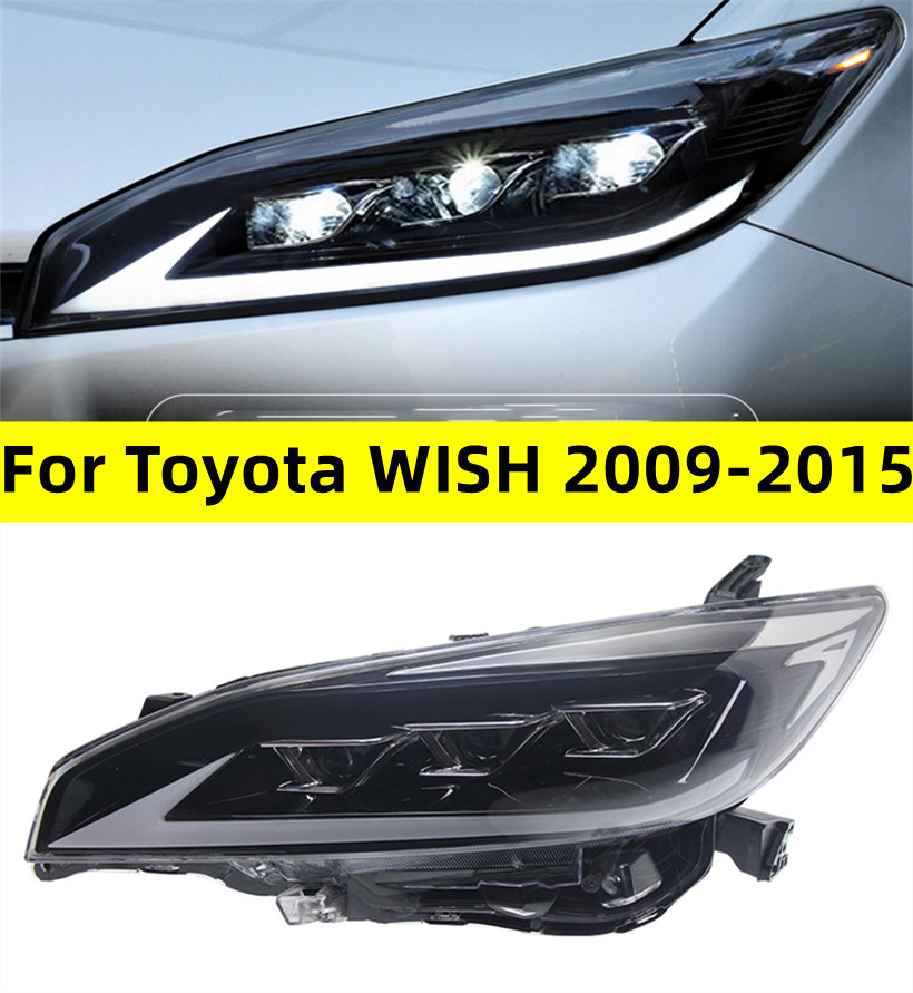 Full LED Headlight For Toyota WISH 2009-20 15 Upgrade Dynamic Signal LED Daytime Running Light Lens Headlight