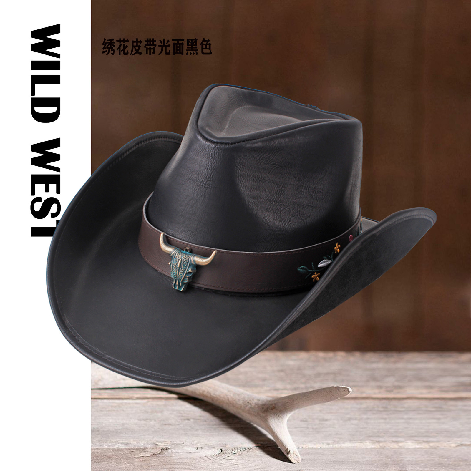 36 Stlye 100 Leather Men Western Cowboy Hat For Gentleman Dad Cowgirl Sombrero Hombre Caps Big Size XXL large head 220513