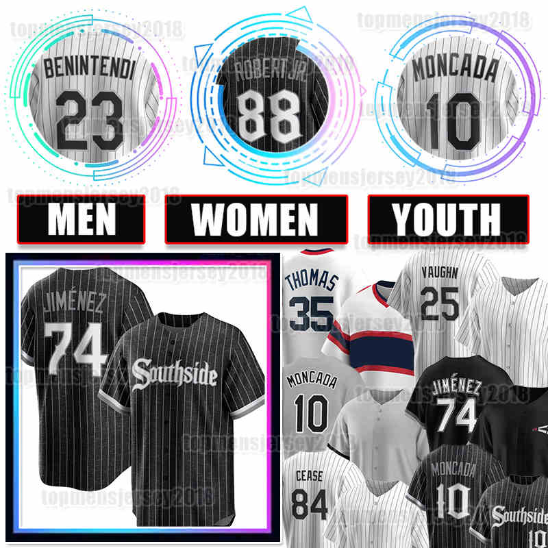 88 Luis Robert Jr. Baseball Jersey Eloy Jimenez 23 Andrew Benintendi White Sox Martin Maldonado Yoan Moncada Bo Jackson Vaughn Michael Kopech Carlton Fisk Paul DeJong