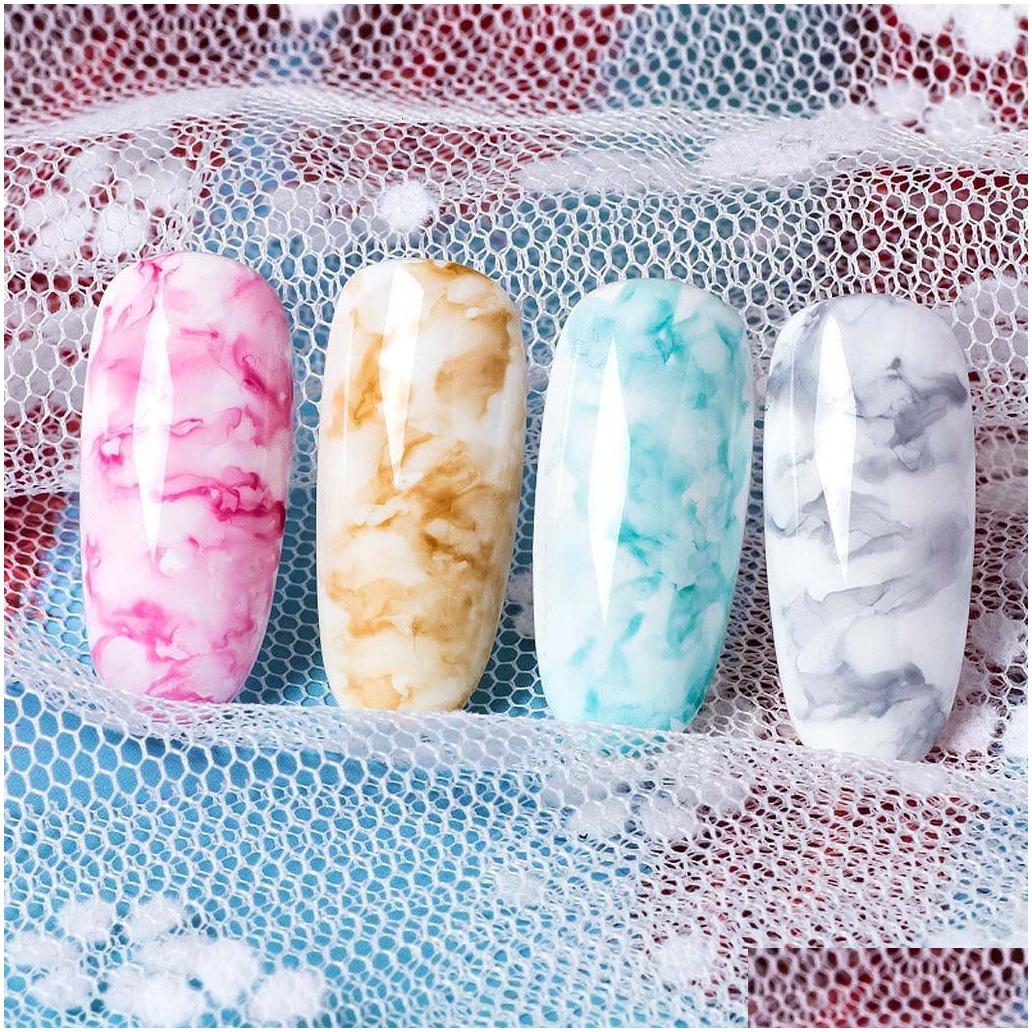 Nail Polish 15Ml Magic Blooming Gel Beautif Wers Diy Marbg Gradient Effect Paint Varnish Manicure Decoration 230802 Drop Delive Dhibo