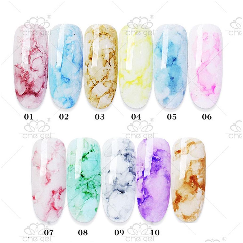Nail Polish 15Ml Magic Blooming Gel Beautif Wers Diy Marbg Gradient Effect Paint Varnish Manicure Decoration 230802 Drop Delive Dhibo
