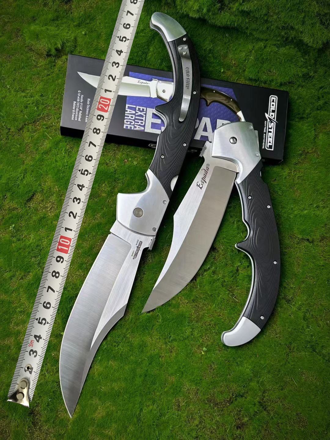 CS 62MA XL Espada Folding Knife 7.5 S35VN Satin Blade Polished G10 Handles with Aluminum Bolsters Outdoor Camp Hunt Knives EDC Tools