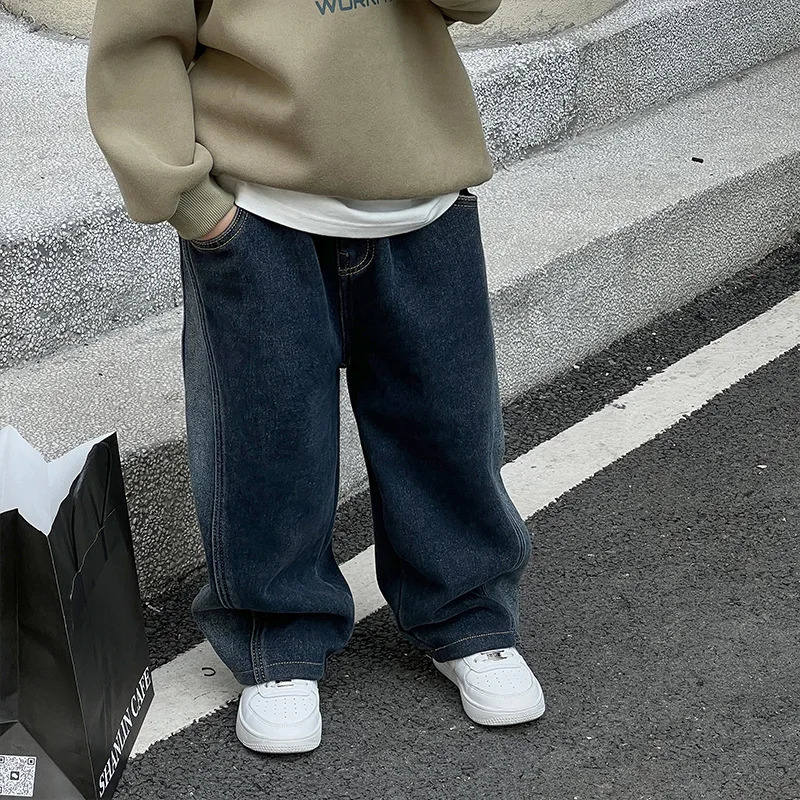 Big Boy Jeans For Kids Trousers Boys Pants Childrens Clothing 3 12Years Child Baggy Clothes Teenager 240227