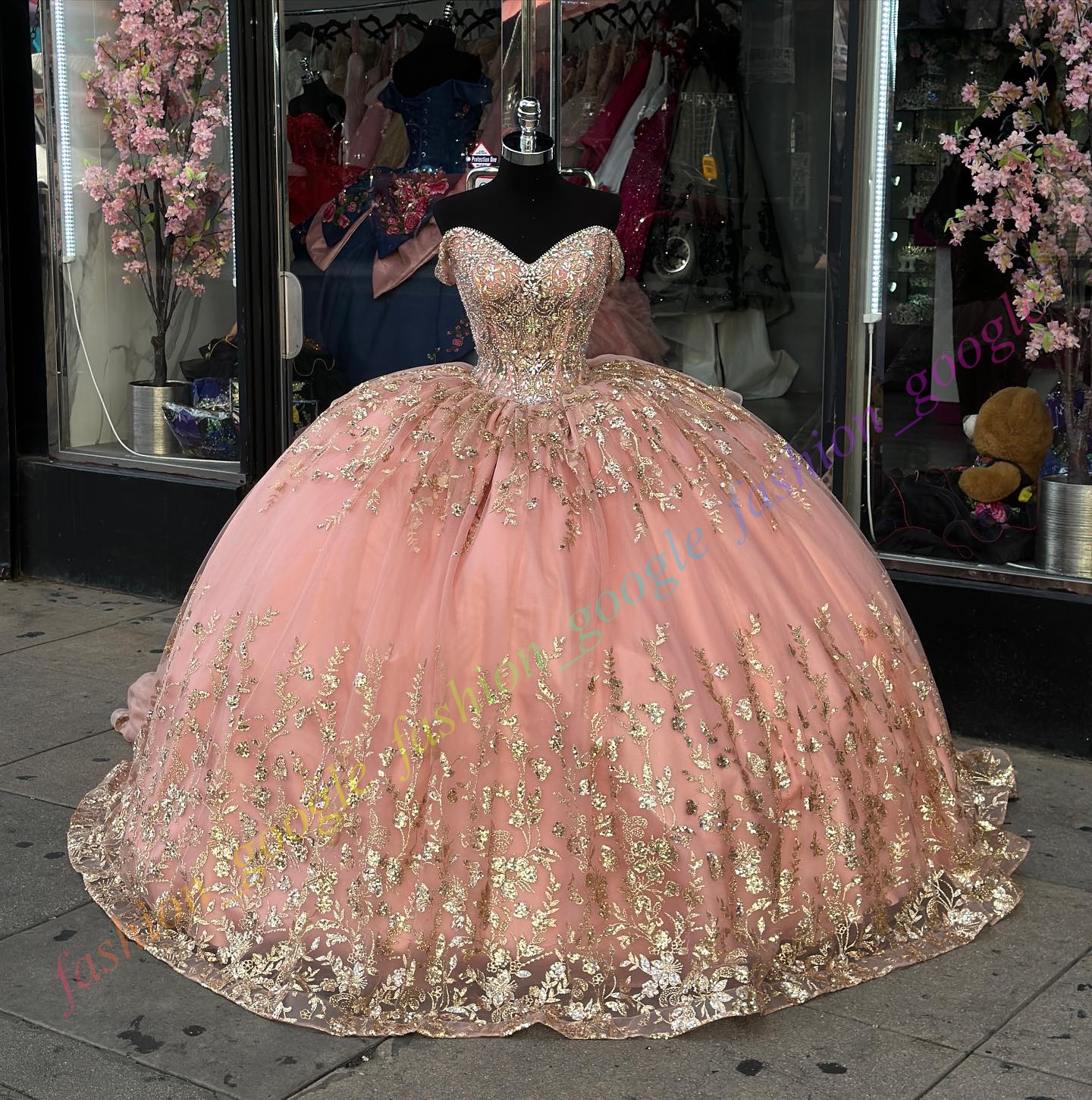 Sage Quinceanera Dress 2024 Beaded Corset Charro Mexican Rose Gold Quince Sweet 15/16 Birthday Party Gown for 15th Girl Drama Winter Formal Prom Gala 