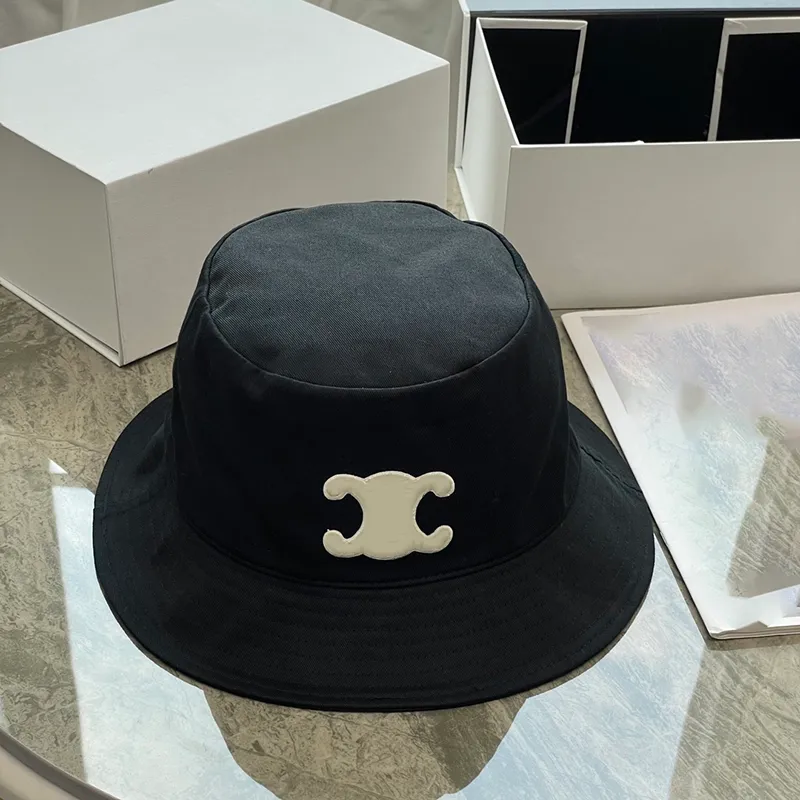 luxury bucket hat designer Bucket Hats Fisherman caps solid color letter triomph e bob gabardine hats for Men Women temperament match style