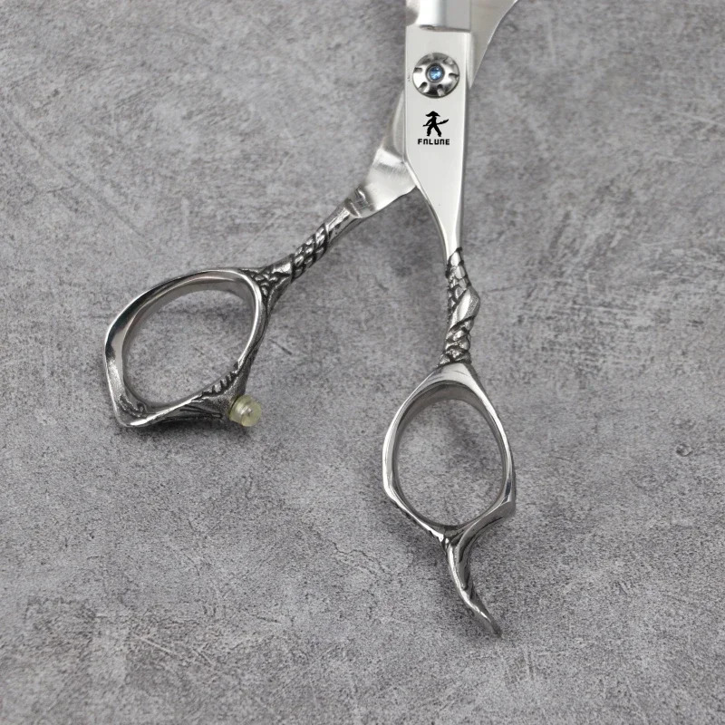 FnLune 6 6.5 Inch 9Cr18MoV Professional Hair Salon Scissors Cut Barber Tools Haircut Thinning Shear Hairdressing Scissors Set 240228