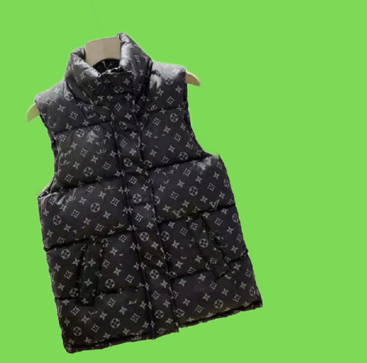 Brand Mens Down Vests Designer Embrodered Luxury Letter Bandge Style Womens Downs Vest Warm Outerwear