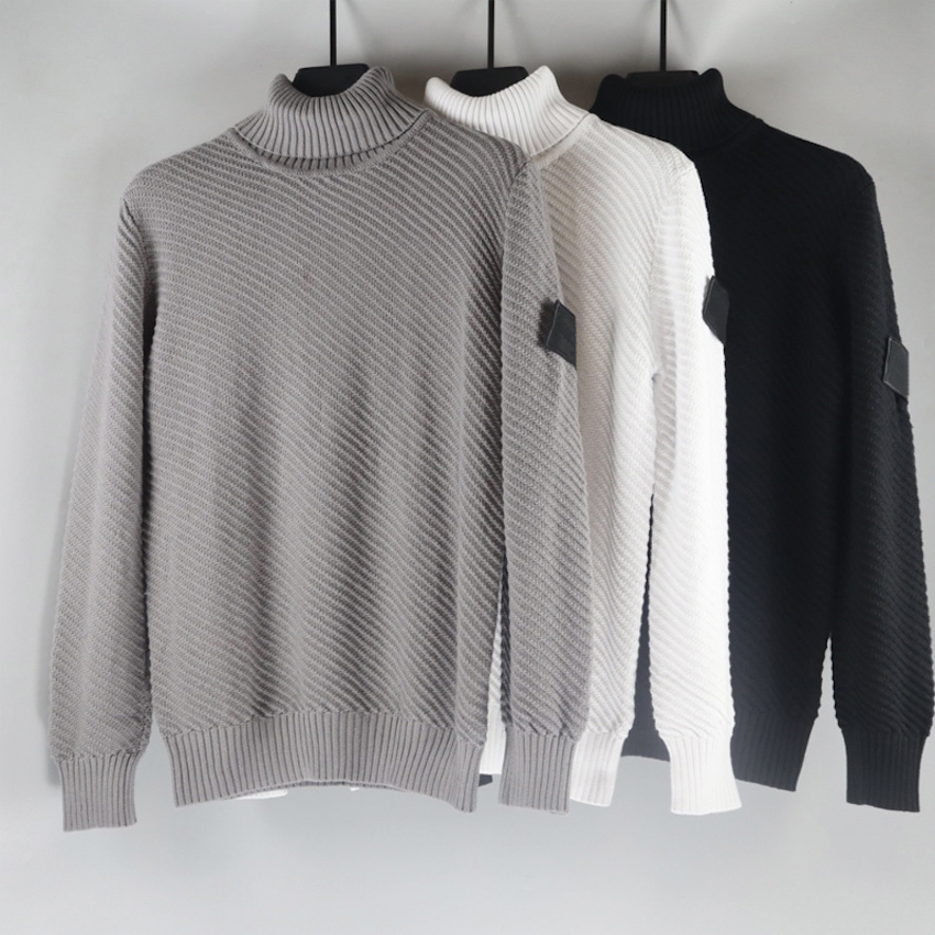 Designers Mens Sweater Half Neck Polo Knitted Embroidery Warm Pullover Slim Knitting Jumpers High Quality Wild Breathable Sweatshirt