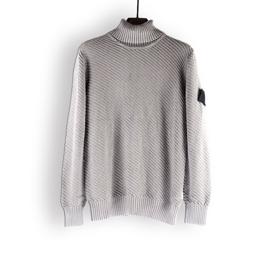 Designers Mens Sweater Half Neck Polo Knitted Embroidery Warm Pullover Slim Knitting Jumpers High Quality Wild Breathable Sweatshirt