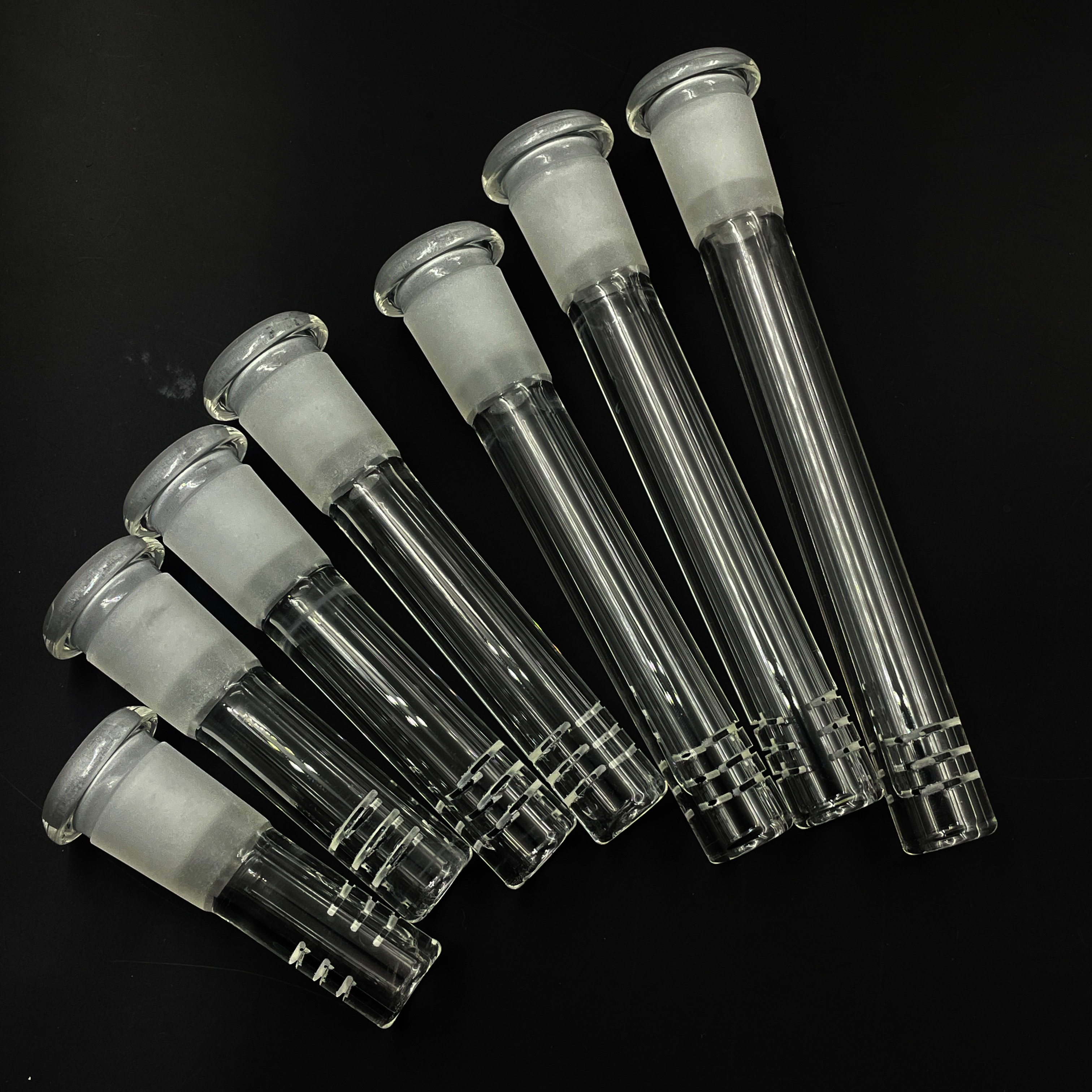 Hookah glass downstem 14mm 18mm male female joint Lo Pro Diffused Down stem with 6 cuts