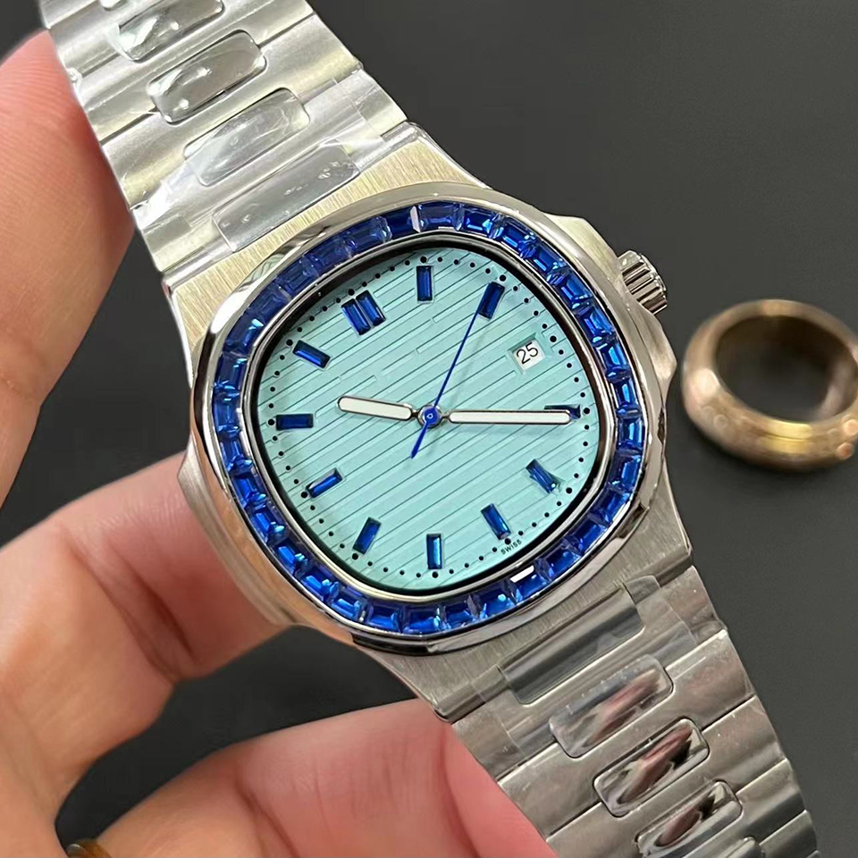 Luxury Diamond Designer Mens Watch Mens High Quality Montre Automatic Movement Watch 40mm Stainless Steel Material Fashion Business Mens Watches