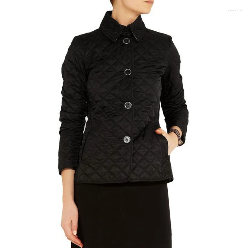 Women's Slim Fit Trench Coat: Warm Cotton For Autumn/Winter B4