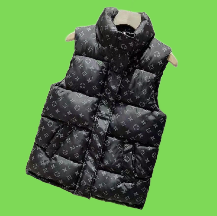 Brand Mens Down Vests Designer Embrodered Luxury Letter Bandge Style Womens Downs Vest Warm Outerwear