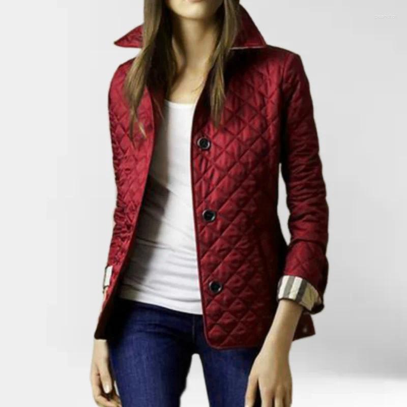 Women's Slim Fit Trench Coat: Warm Cotton For Autumn/Winter B4