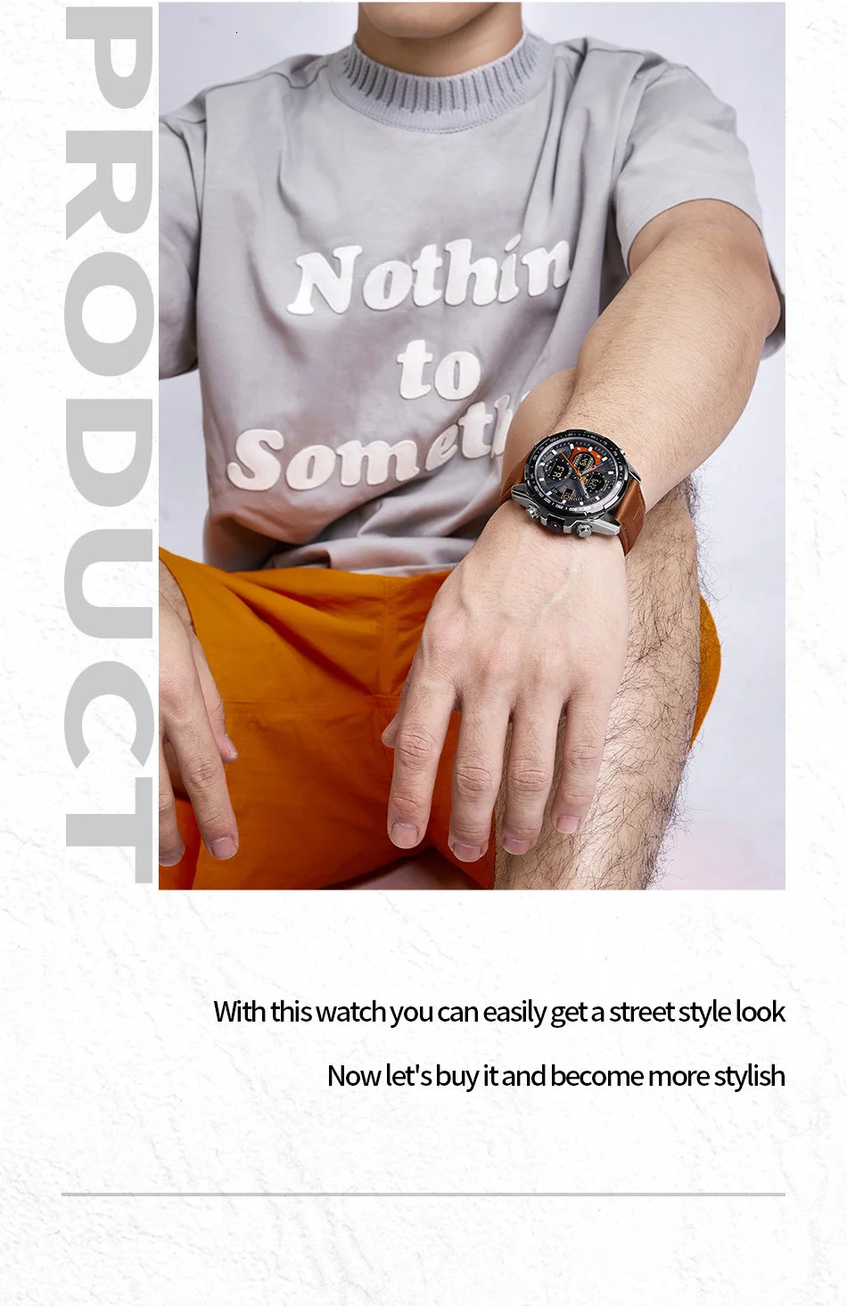 NAVIFORCE Sport Watches for Men Strong Luminous Dual Display Waterproof Quartz Genuine Leather Wristwatch Relogio Masculino 240227