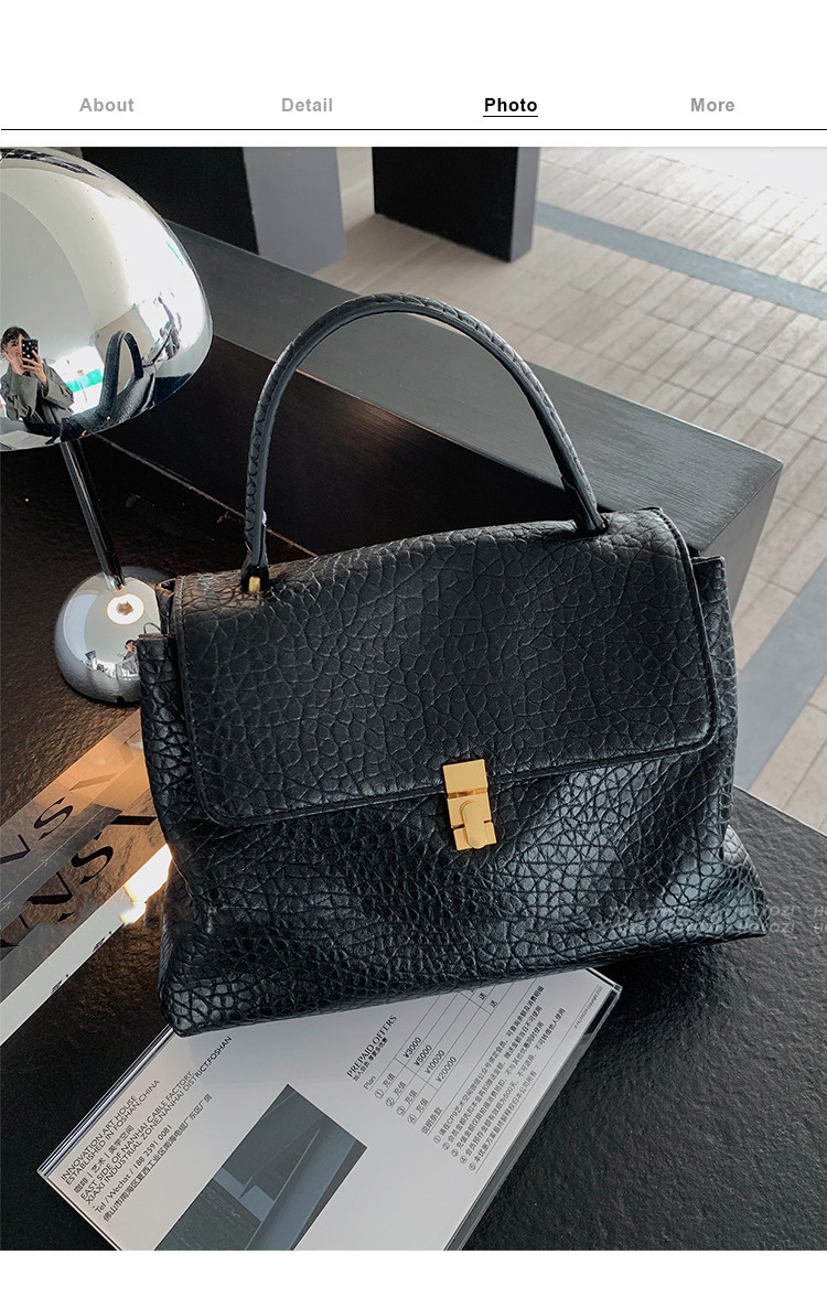 Minimalist Soft Leather Tote 2024 Spring/Summer New Women's and Large Capacity Commuter Handheld Single Shoulder Diagonal Straddle Bag suede coff