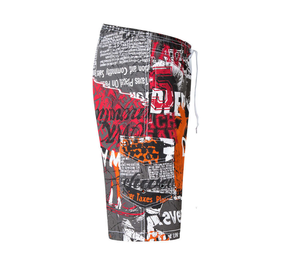 Beach Printed Fashionable Five Point Shorts, Casual Home Pants, Men's Clothing