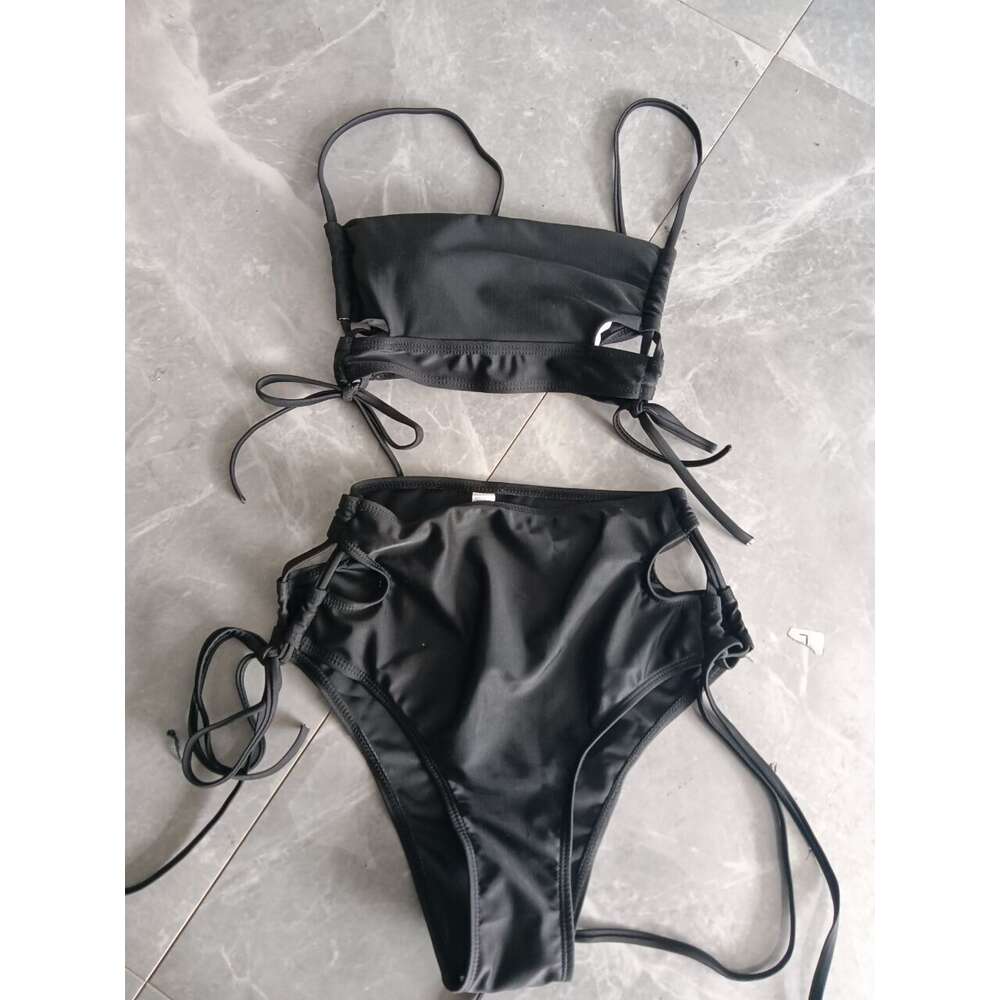 2024 New Split High Waist Triangle Bikini Strap Lace Sexy Fashion Swimsuit