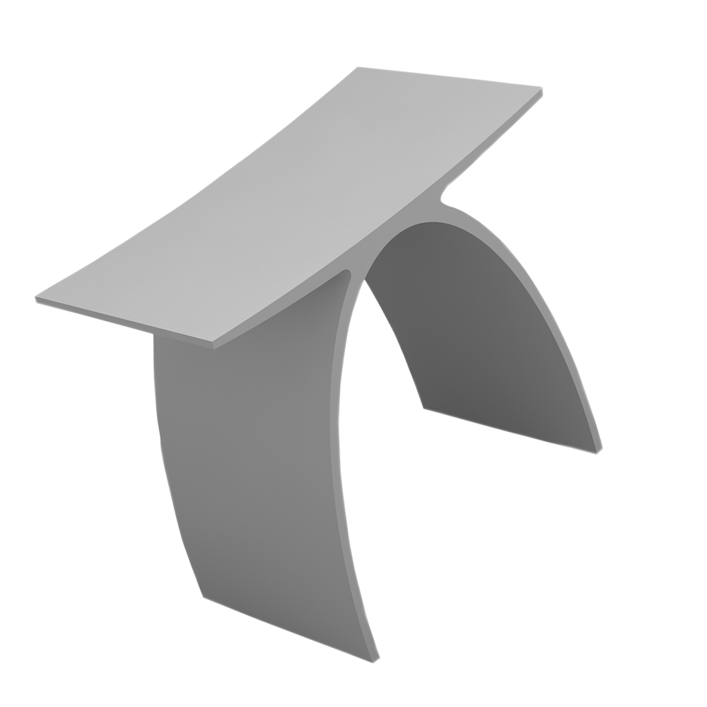Bathroom Stool Modern Curved Design Furniture Bench Seat Acrylic Solid Surface Stone Chair 0102