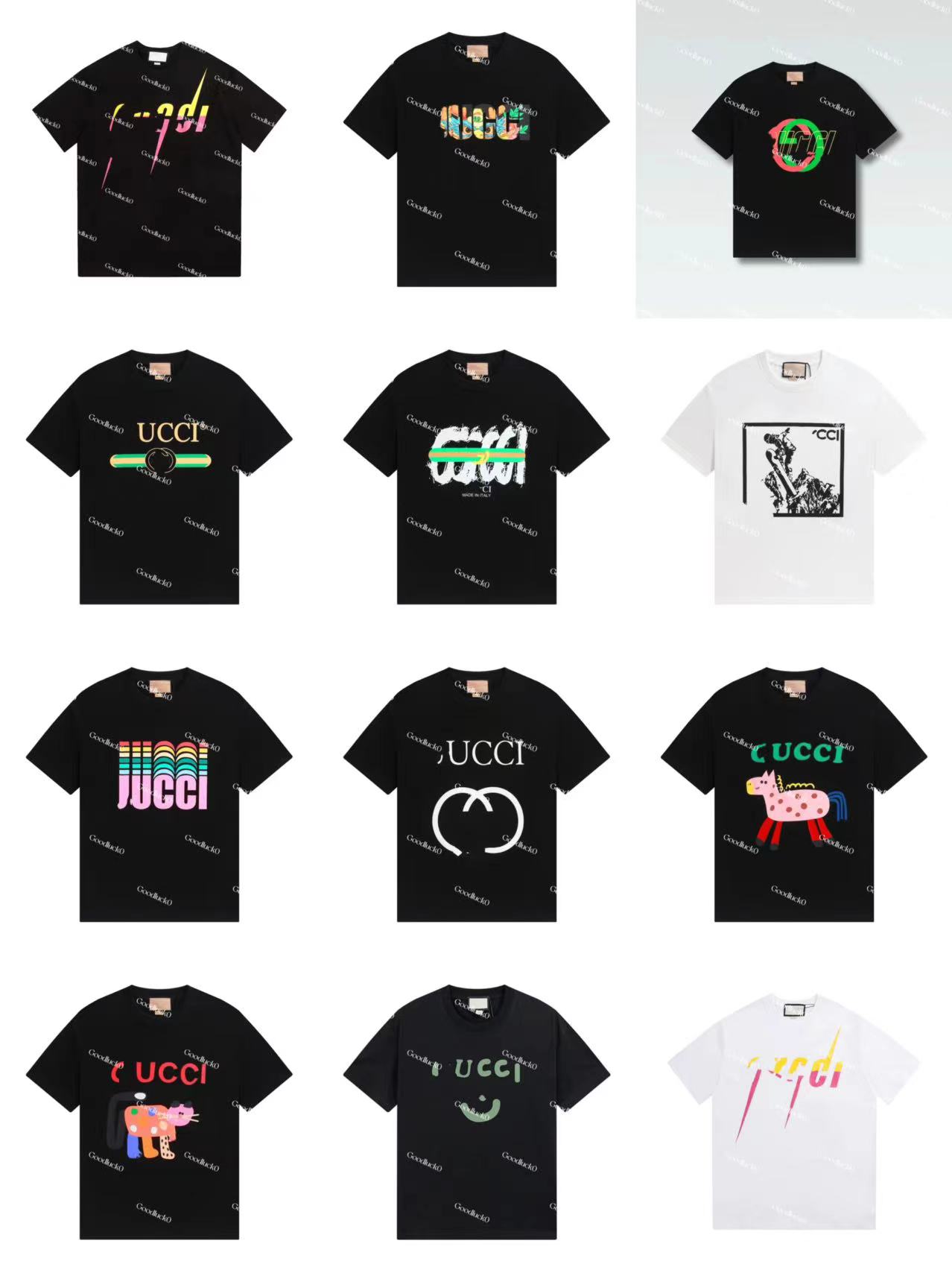 Designer Famous Mens High Quality T Shirt Letter Print Round Neck Short Sleeve Black White Fashion Men Women Tees