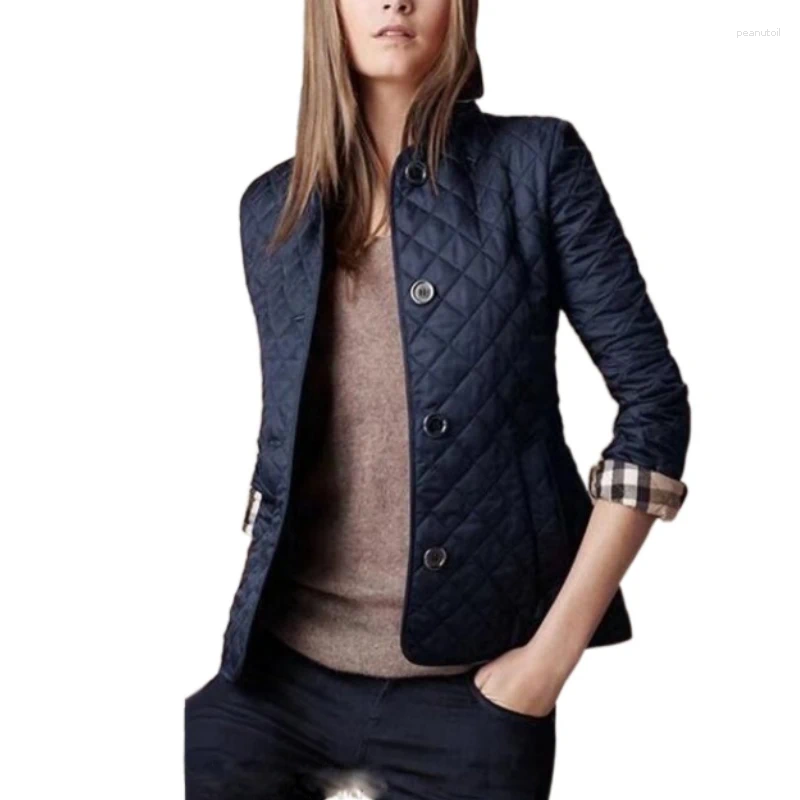 Women's Slim Fit Trench Coat: Warm Cotton For Autumn/Winter B4