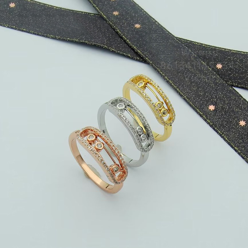 Elegant 18K Gold Plated Diamond Ring - High Quality 925 Sterling Silver Design for Women 016