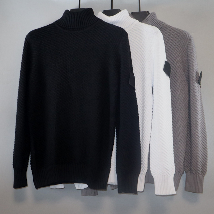 Designers Mens Sweater Half Neck Polo Knitted Embroidery Warm Pullover Slim Knitting Jumpers High Quality Wild Breathable Sweatshirt