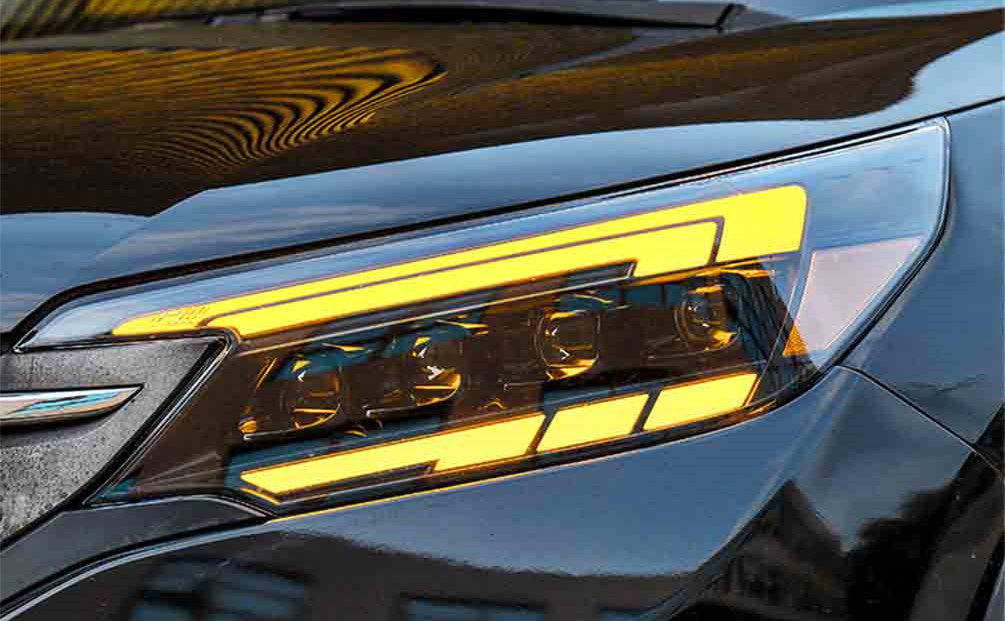 LED Daytime Running Head Lamp for Honda CRV Headlight 2012-2014 Turn Signal High Beam Light Projector Lens