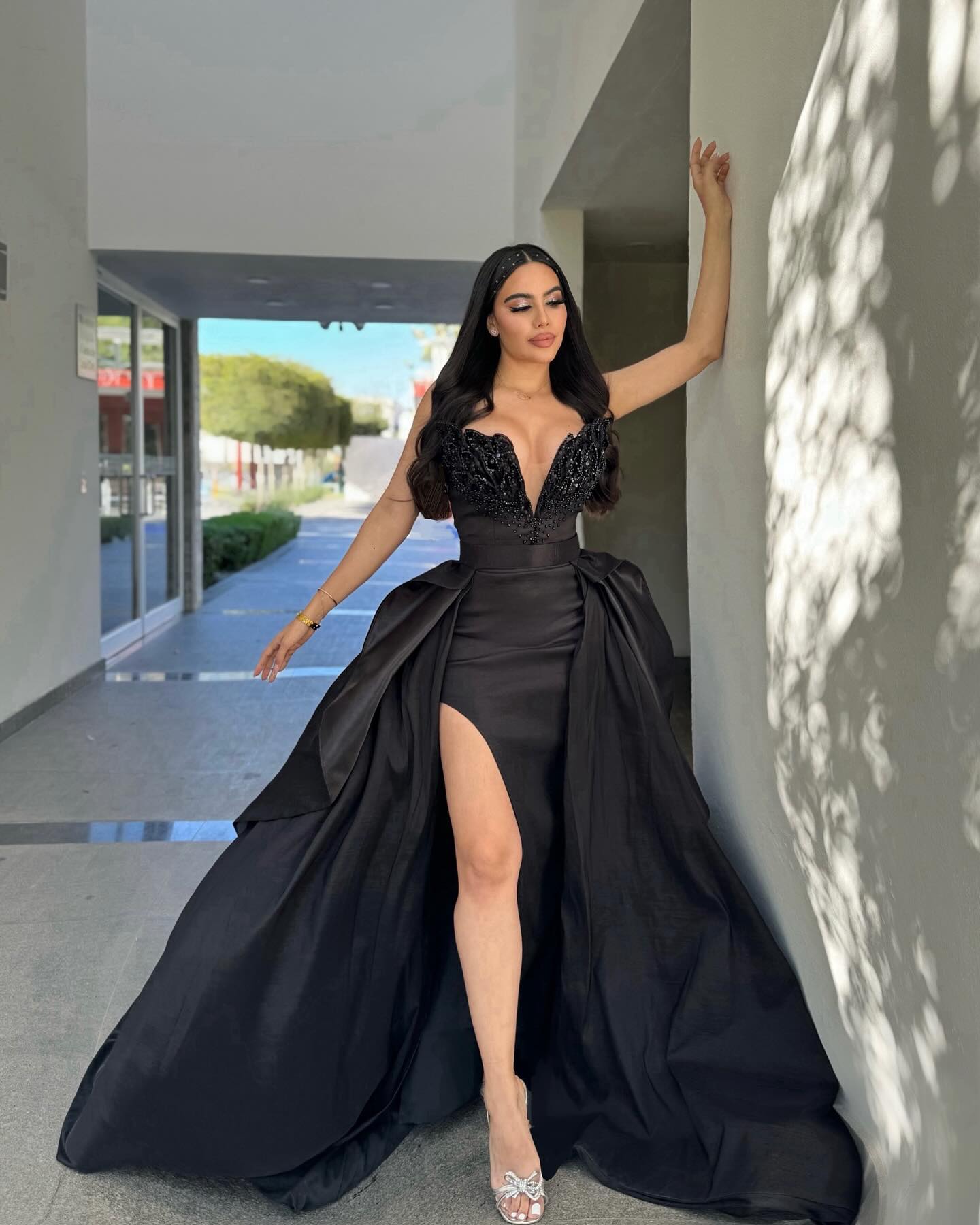 Royal Blue Arabic Mermaid Prom Dresses Long for Women Sweetheart Backless Beads High Side Split Formal Ocn Evening Pageant Birthday Party Gowns No Glo