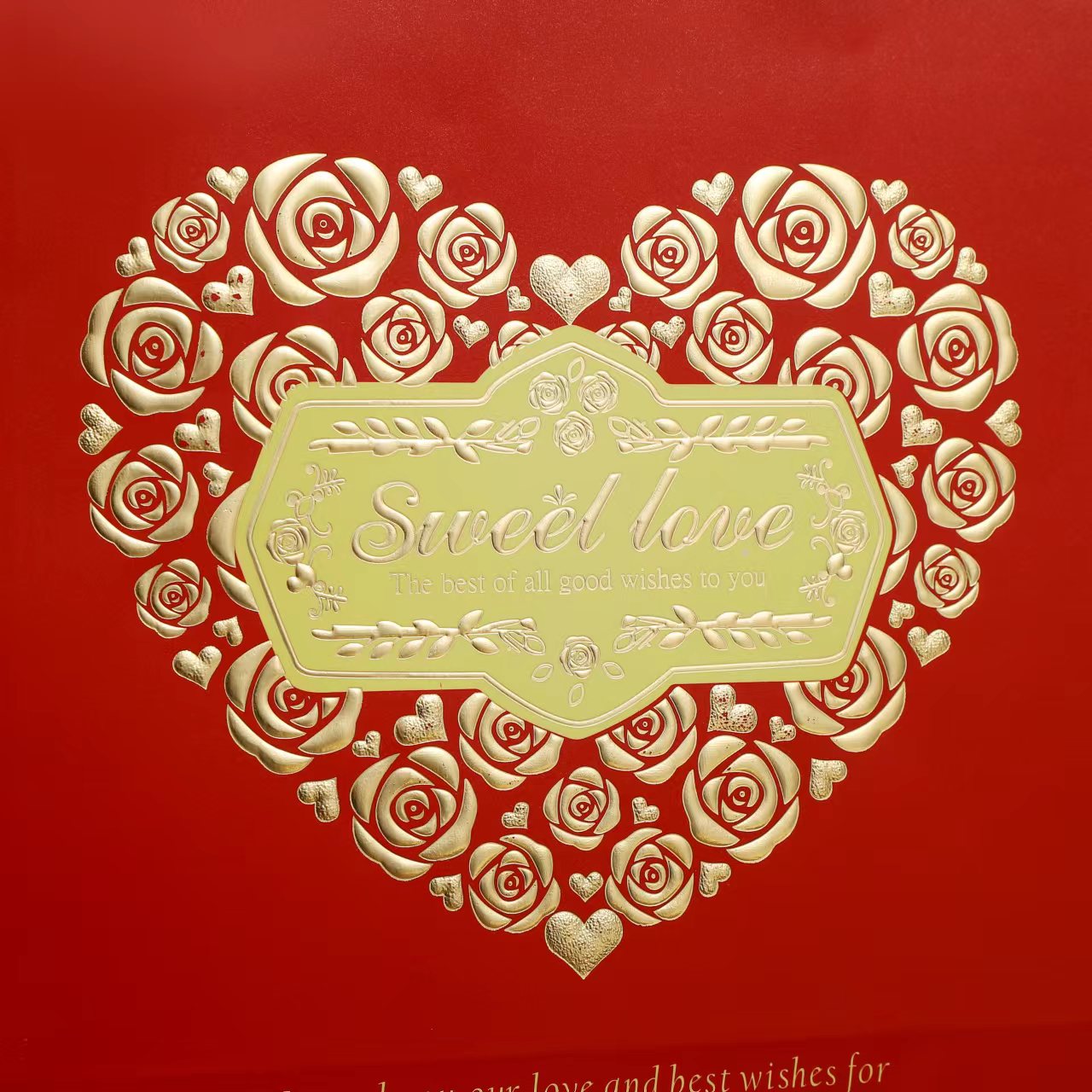 cross border hot selling hot stamping rose love paper bag, large wedding handbag, wedding candy packaging, portable gift box