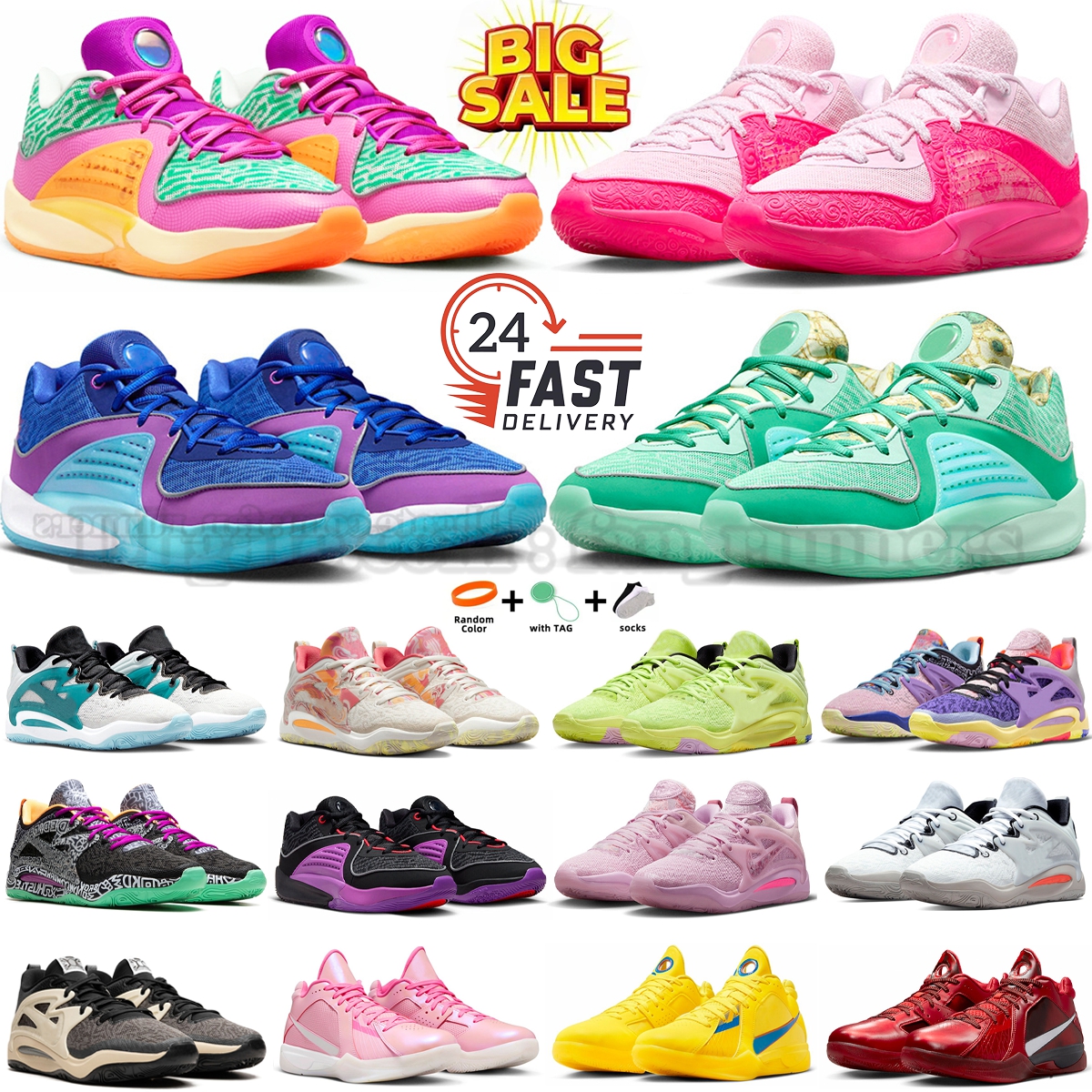 KD 16 Aunt Pearl All Star KD16 Mens Basketball Shoes KD15 Pour Enfant Wanda Blue Pink Oearl NY vs NY Pathway Royalties Ember Glow Black White Sports Trainers With box