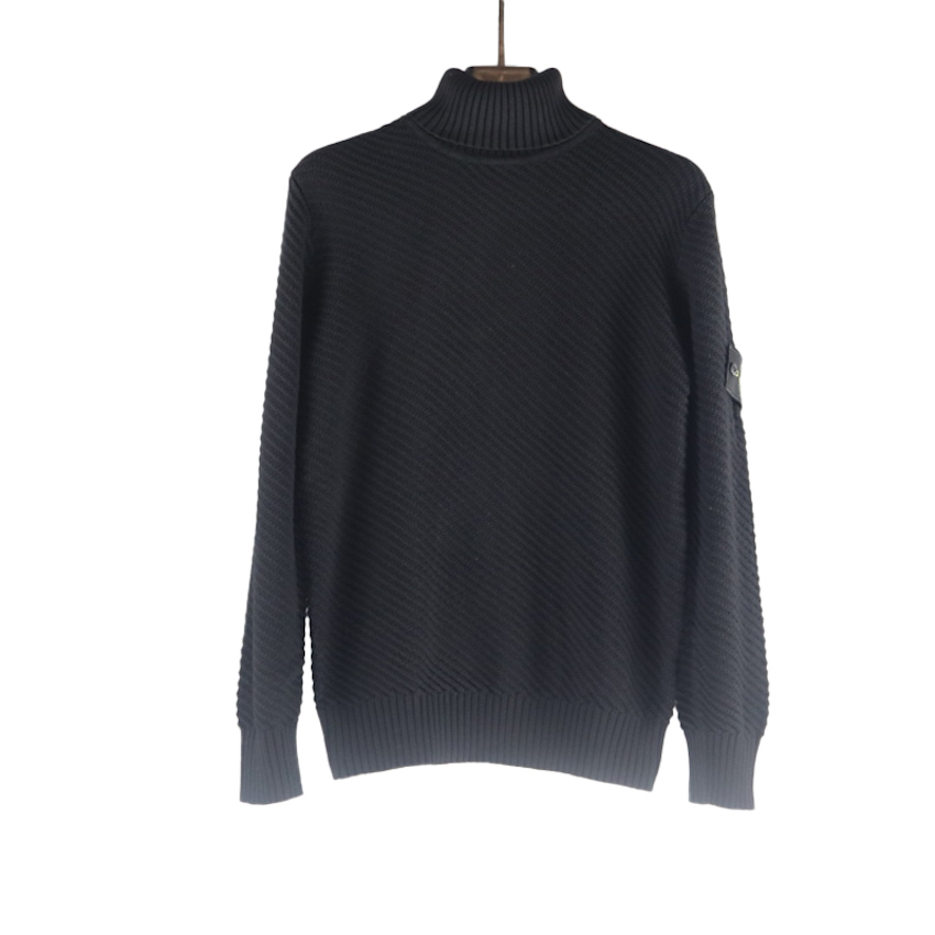 Designers Mens Sweater Half Neck Polo Knitted Embroidery Warm Pullover Slim Knitting Jumpers High Quality Wild Breathable Sweatshirt