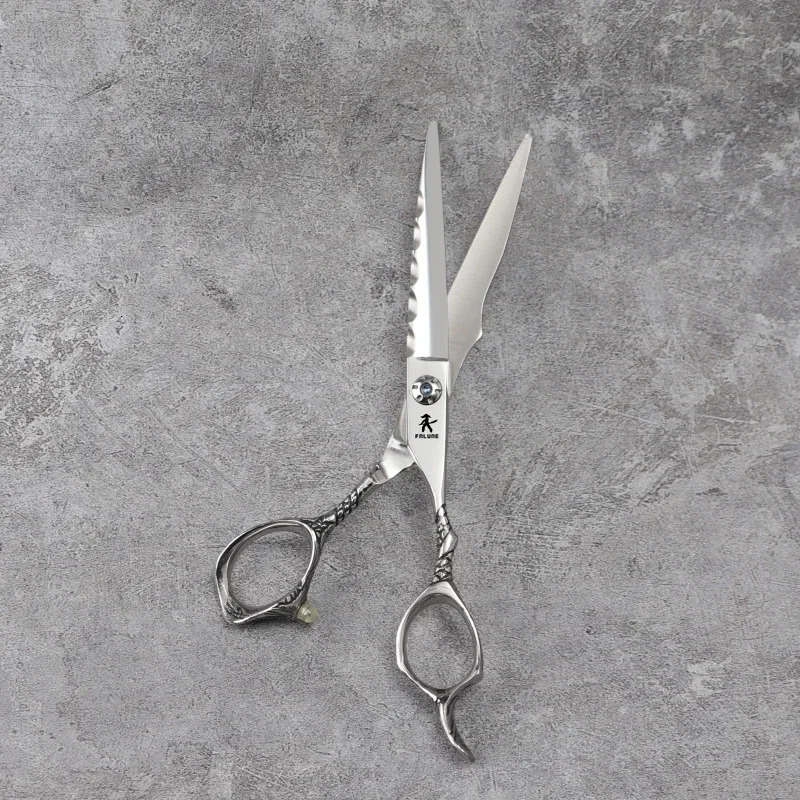 FnLune 6 6.5 Inch 9Cr18MoV Professional Hair Salon Scissors Cut Barber Tools Haircut Thinning Shear Hairdressing Scissors Set 240228