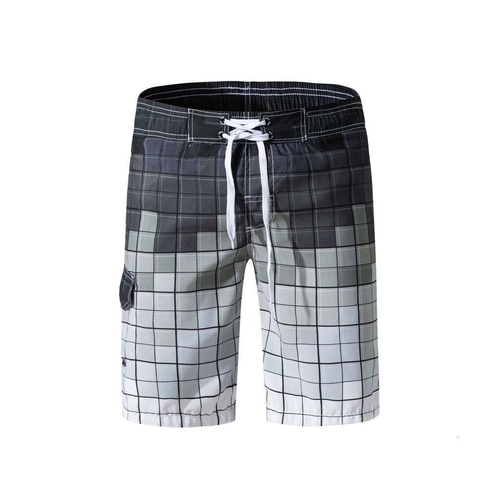 2024 Summer New Beach Pants Men with Loose Inner Lining Plus Size Casual Split Shorts for Men's Wear