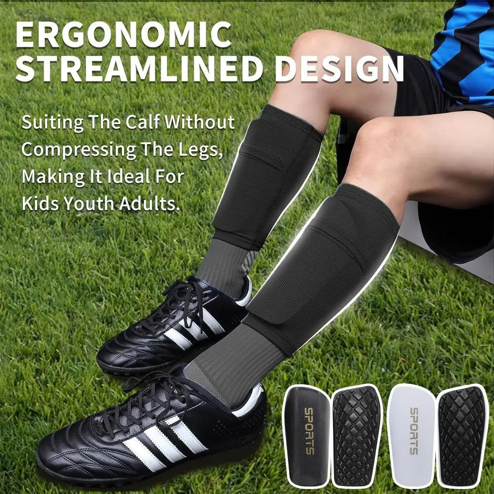 Soccer Shin Guards Football Protectors Pads Adult Kids Shinguards Light Sock Insert Board Boy Training Legging Protective Gear 240228