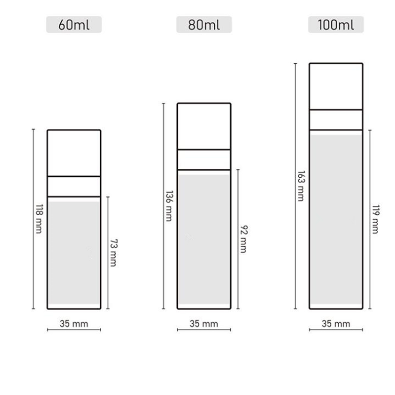 60/80/100ml Refillable Perfume Spray Bottle Empty Cosmetic Containers Pink Atomizer Bottling Women