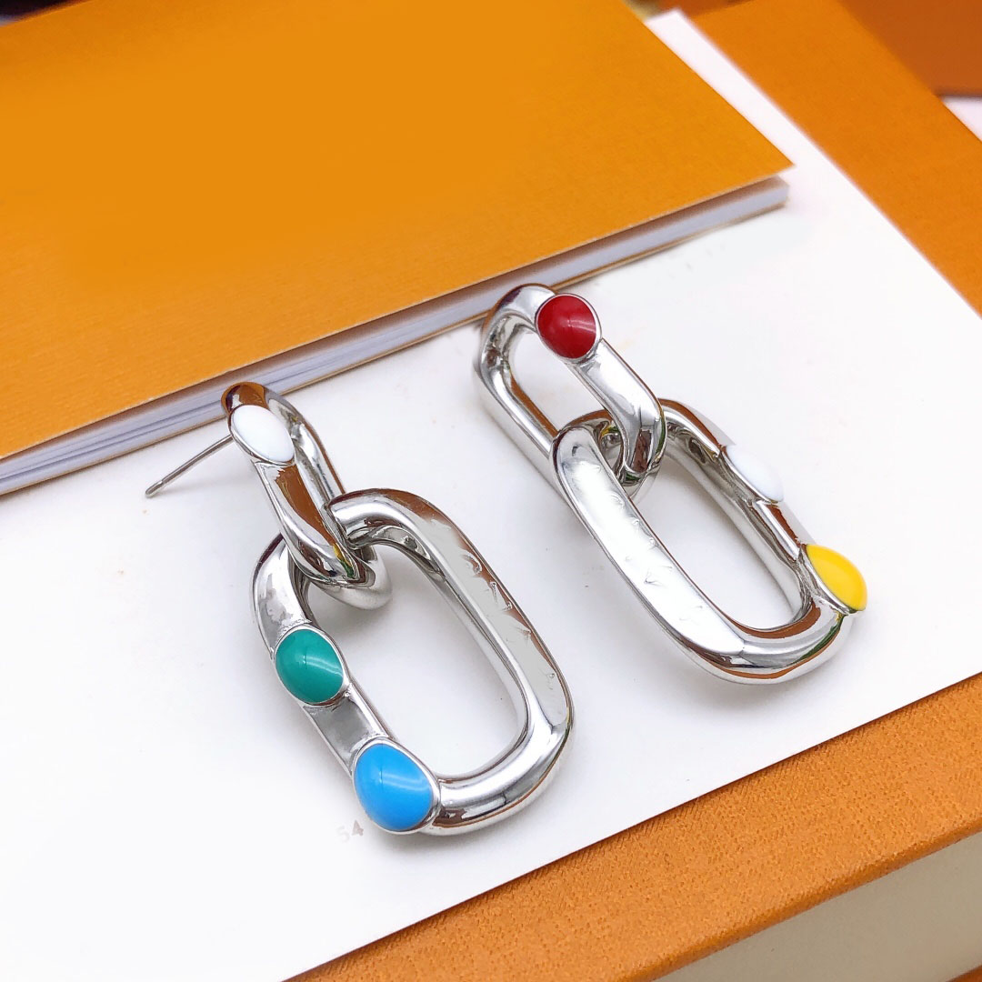 Designer Earrings Luxury Gem Stone Rings Charm Earrings Dangle 18K Gold S925 Silver Plated Ear Stud Earring Drop For Women Men Party Fashion Jewelry Gift