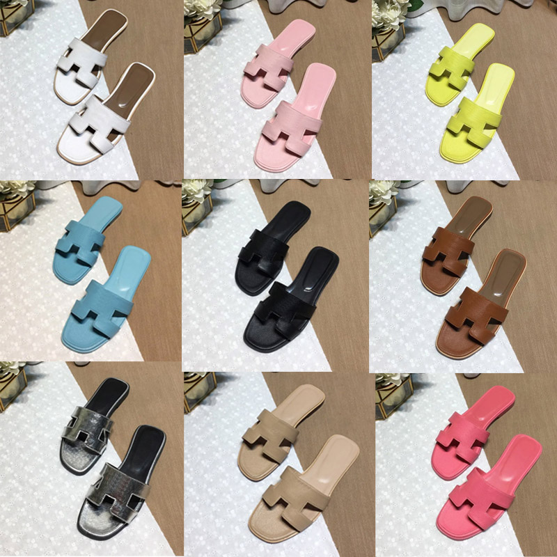 Designer Sandals Men Women Slides Beach Classic Flat Lady Sandale Summer Leather Comfortable Luxurys Outdoor Girl Slippers Women sliders