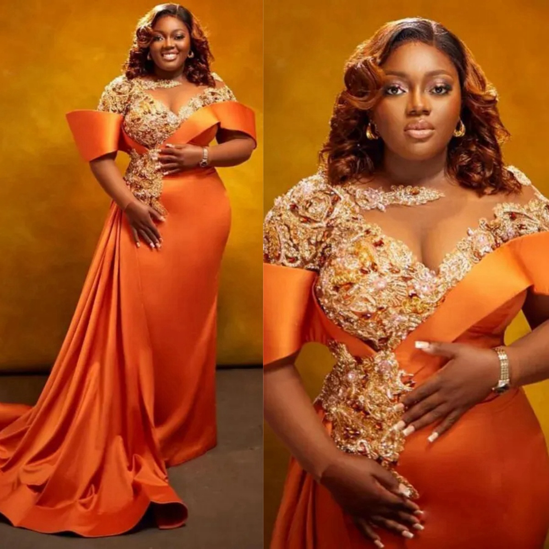 Plus Size Aso Ebi Prom Dresses For Black Women Long Sleeves Sheer Neck Illusion Mermaid Evening Formal Gowns Applique Beaded Lace Birthday Engagement 