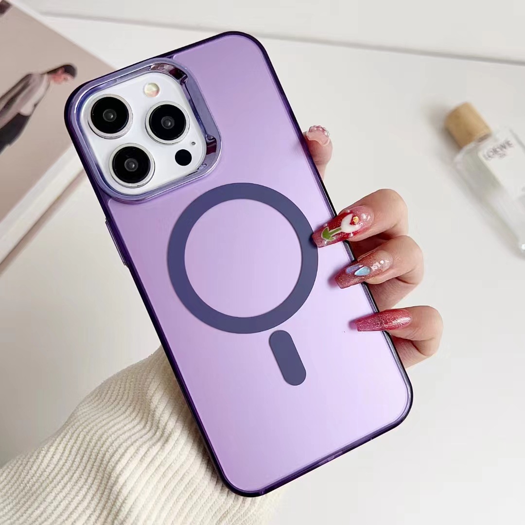 Luxury Plating Acrylic Magnetic Wireless Charge For Magsafe Case for iPhone 17 Air 16 15 14 13 12 11 Pro Max Shockproof Soft Bumper Cover With Retail 