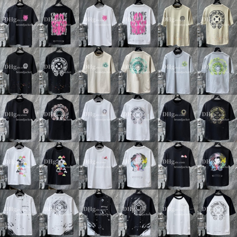 High Street Rapper Tops Luxury Designer Printed Tees Hip Hop Rock Tees Men Summer Polos Oversize Casual Street Tshirt For Men Women