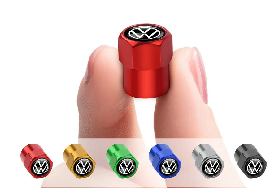 VW Tire Valve Caps Tyre Stem Covers Airdust Waterproof For Volkswagen VW Golf 7 6 5 4 Polo Tiguan Passat B6 Jetta Touran