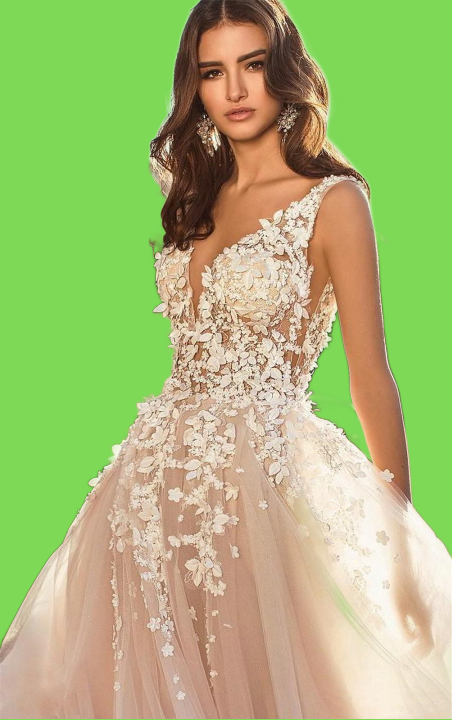 Graceful V Neck Beach Wedding Dresses Backless 3D Floral Appliqued Lace Bridal Gowns Tulle vestido de novia Plus size