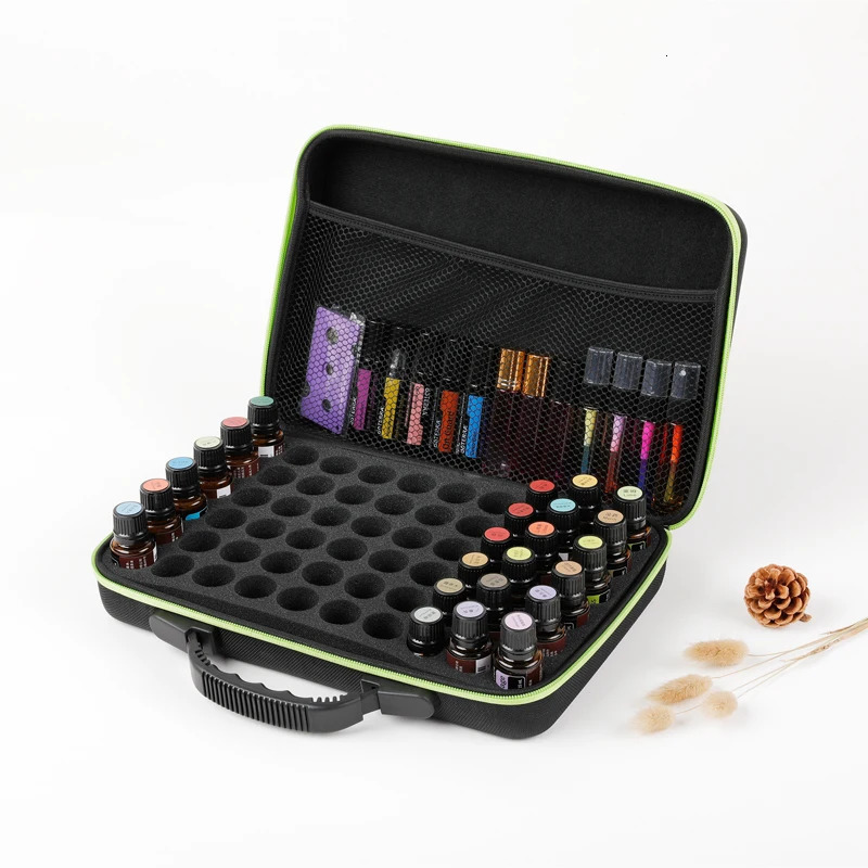 Essential Oil Storage Case for DoTERRA 60 Slots 10ML 15ML Essential Oil Storage Organizer Bags for Roller Bottles Ziplock Travel 240305
