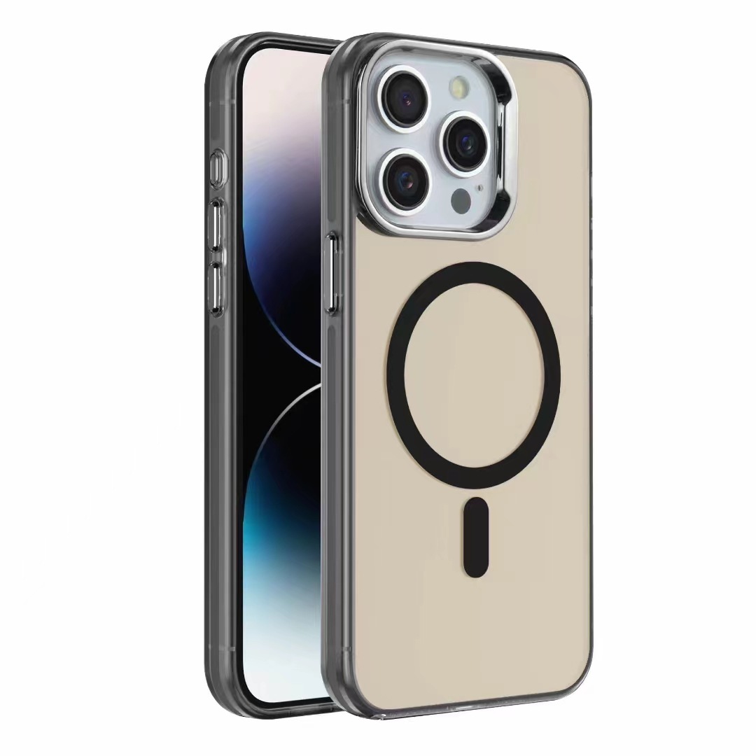 Luxury IMD Plating Acrylic Magnetic For Magsafe Wireless Charge Case For iPhone 17 16e 16 15 14 Plus 13 12 11 Pro Max XR X Metal Camera Shockproof Sof