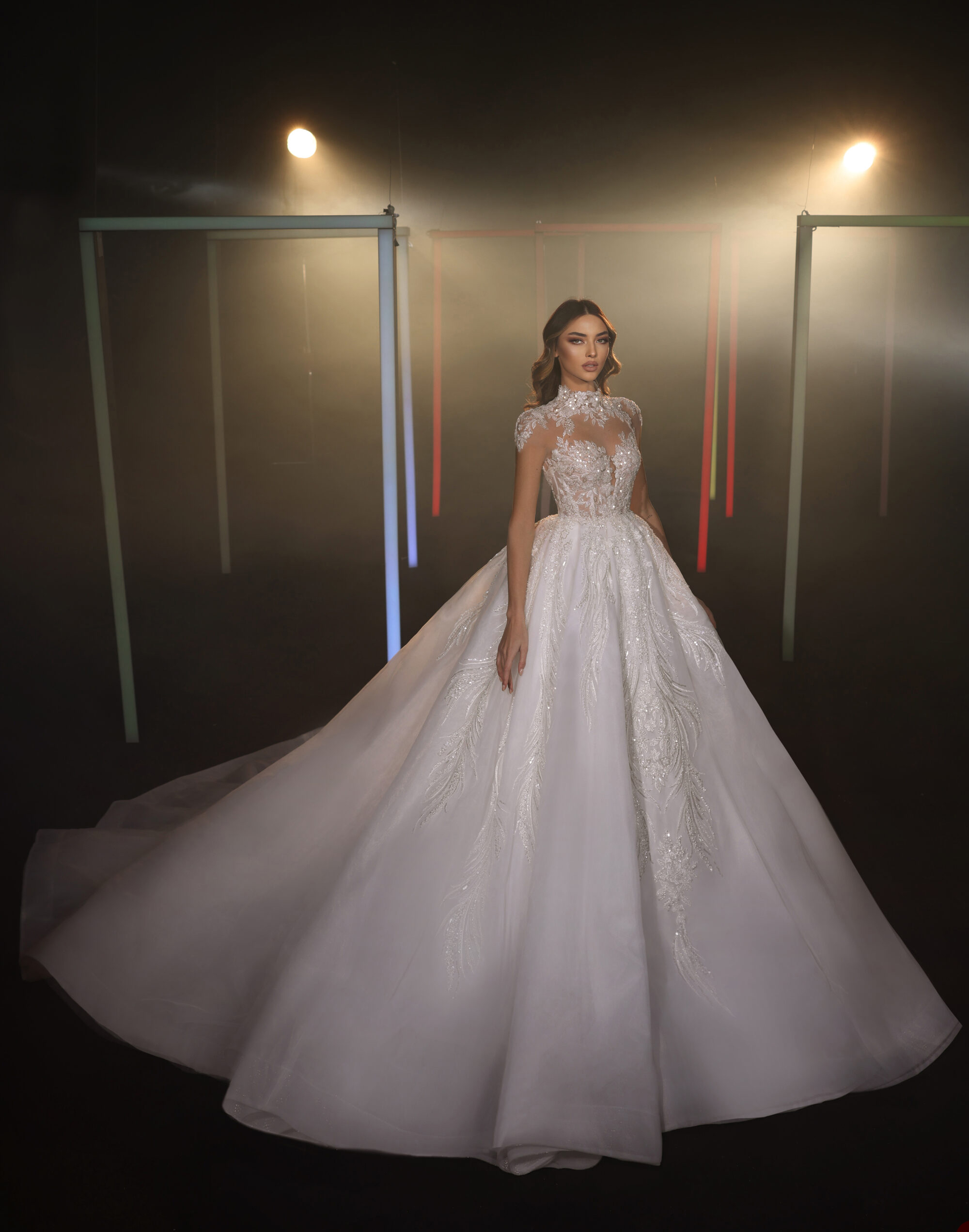 Vintage A e Women Wedding High Neck Short Sleeves Bridal Gowns Appliques Sweep Train Dress Custom Made vestidos de novia