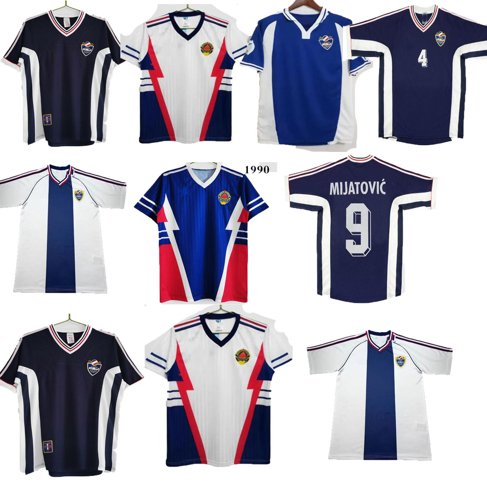 90 92 98 00 Yugoslavia retro STOJKOVIC soccer jerseys JOKANOVIC Mijatovic JUGOVIC MIHAJLOVIC MILOSEVIC SAVICEVIC PROSINECKI classic vintage football shirt