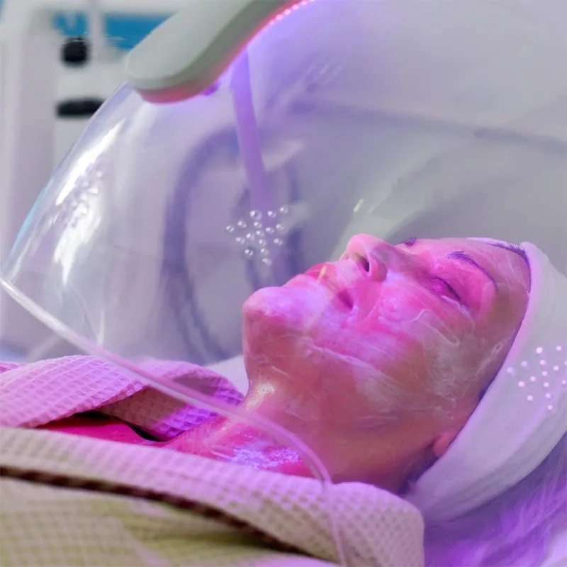 Oxygen Spray Therapy LED 7 Colors Facial Mask Face Lifting Skincare O2 Machine Portable Oxygen Machine Dome Facial Mask
